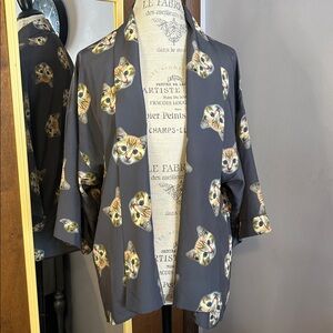 Rare! Modcloth Bea & Dot “It Had To Be Meow” Cat Kimono